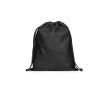 Sac à cordons moyen en non-tissé avec fermeture thermosoudée 60 g/m² couleur noir