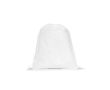 Sac à cordons moyen en non-tissé avec fermeture thermosoudée 60 g/m² couleur blanc