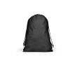 Grand sac à cordons en non tissé avec fermeture thermoscellée 60 g/m² couleur noir