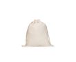 Sac à cordon moyen en coton avec anses et fermeture 120 g/m² couleur naturel
