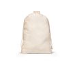 Grand sac à cordons en coton avec anses et fermeture 120 g/m² couleur naturel