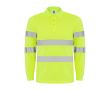 Polo de travail à manches longues 170 g/m² Roly Polaris L/S  couleur jaune fluorescent