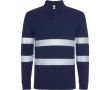 Polo unisexe manches longues haute visibilité 220 g/m² Roly Foran L/S couleur bleu marine