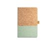 Carnet personnalisé écologique en liège couleur vert clair