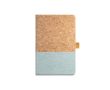 Carnet personnalisé écologique en liège couleur bleu ciel