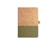 Carnet personnalisé écologique en liège couleur vert foncé