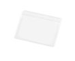 Identifiant horizontal en plastique avec trous pour mousqueton 11x9 cm couleur transparent