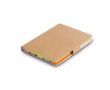 Carnet avec post-it publicitaire couleur marron