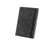 Bloc-notes avec couverture en feutre recyclé A5 pages lignées couleur gris foncé