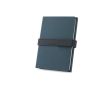 Bloc-notes en PU recyclé A5, pages lignées et pages blanches couleur bleu