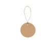 Étiquette ronde en papier recyclé avec cordon naturel 700 g/m² couleur naturel
