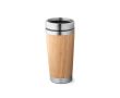 Tasse de voyage en bambou et inox avec couvercle coulissant 500ml couleur naturel