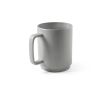 Tasse en céramique avec finition mate et anse rectangulaire, 330ml couleur gris