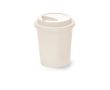 Gobelet en plastique à paroi simple, compatible micro-ondes 350 ml couleur blanc cassé