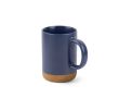 Tasse en céramique avec base en liège amovible et finition mate 320 ml couleur bleu marine