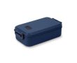Boîte à lunch en plastique lavable en machine avec couvercle 900 ml couleur bleu marine