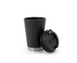 Tasse de voyage à double paroi avec couvercle rabattable 410ml couleur noir