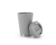 Tasse de voyage à double paroi avec couvercle rabattable 410ml couleur gris