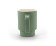 Tasse en céramique finition mate avec boîte cadeau kraft 330ml couleur vert militaire