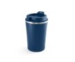 Mug de voyage en acier inoxydable avec intérieur en céramique 470ml couleur bleu marine