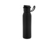 Gourde de sport en acier inoxydable recyclé à paroi simple 670 ml couleur noir