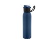 Gourde de sport en acier inoxydable recyclé à paroi simple 670 ml couleur bleu marine