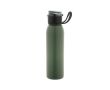 Gourde de sport en acier inoxydable recyclé à paroi simple 670 ml couleur vert militaire