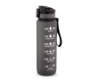 Gourde mate en RPET, toucher gomme, avec phrases motivantes 1,06 ml couleur noir