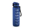 Gourde mate en RPET, toucher gomme, avec phrases motivantes 1,06 ml couleur bleu