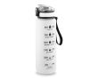 Gourde mate en RPET, toucher gomme, avec phrases motivantes 1,06 ml couleur blanc
