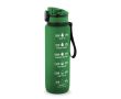 Gourde mate en RPET, toucher gomme, avec phrases motivantes 1,06 ml couleur vert