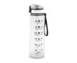 Gourde mate en RPET, toucher gomme, avec phrases motivantes 1,06 ml couleur transparent