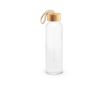 Gourde en verre avec bouchon en bambou et anse en corde 520 ml couleur naturel