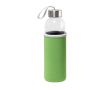 Bouteille en verre avec bouchon en acier inoxydable et sangle 520ml couleur vert clair