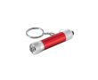 Porte-clés aluminium partiellement recyclé avec lampe LED 3 positions couleur rouge