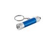 Porte-clés aluminium partiellement recyclé avec lampe LED 3 positions couleur bleu roi