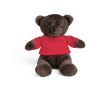 Peluche avec t-shirt à personnaliser couleur rouge