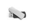 Clé USB en plastique avec clip aluminium pivotant couleur noir
