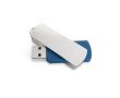 Clé USB en plastique avec clip aluminium pivotant couleur bleu
