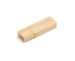 USB en bambou avec capuchon et boîte en papier kraft couleur naturel