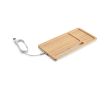 Organisateur en bambou et ABS avec chargeur sans fil et support 5W couleur naturel