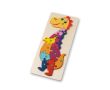 Puzzle en forme de dinosaure en bois de pin couleur naturel