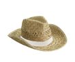 Chapeau de paille promotionnel de ton clair pour la plage couleur naturel