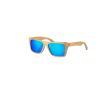 Lunettes de soleil bambou avec verres effet miroir et protection UV400 couleur naturel