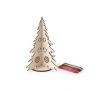 Sapin de Noël en bois naturel FSC™ pliable et à colorier couleur naturel