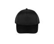 Casquette en polyester recyclé et fermeture adhésive 210 g/m² couleur noir