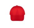 Casquette en polyester recyclé et fermeture adhésive 210 g/m² couleur rouge