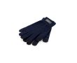Gants en polyester recyclé rPET avec bouts tactiles pour smartphone couleur bleu marine