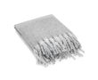 Couverture en polyester recyclé au toucher doux type mohair 300 g/m² couleur gris