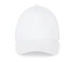 Casquette en coton brossé 5 panneaux avec boucle métallique 260 g/m² couleur blanc